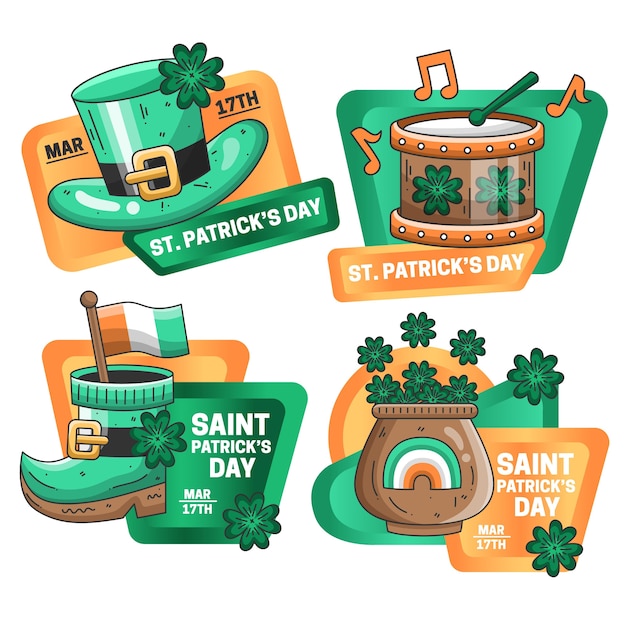 St. patrick day label collection