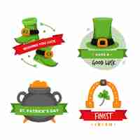 Free vector st. patrick day labels