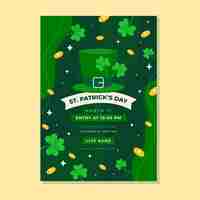 Free vector st patrick day poster template