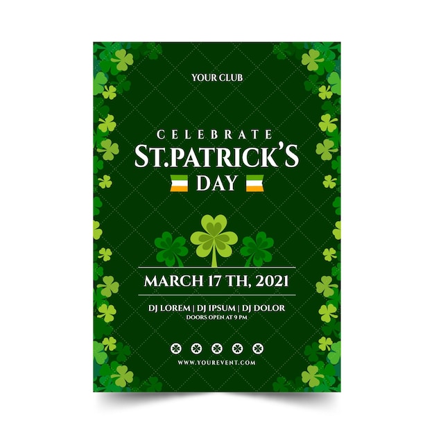 St patrick day poster template