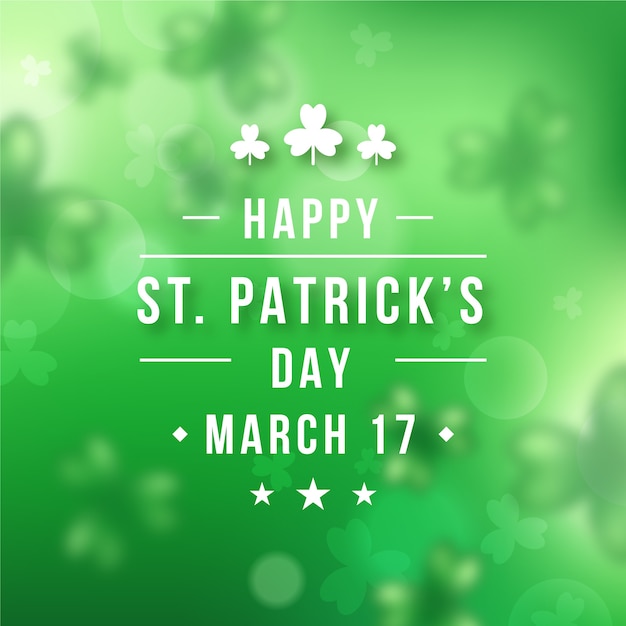 Free vector st. patrick's day 17th match blurred background