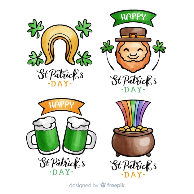 St. patrick's day badge collection