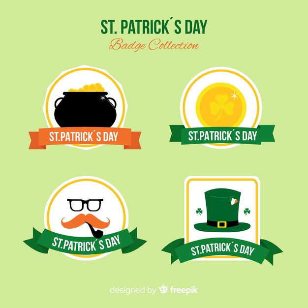 St patrick's day badge collection