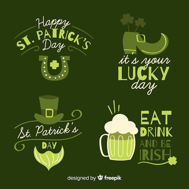St. patrick's day badge collection