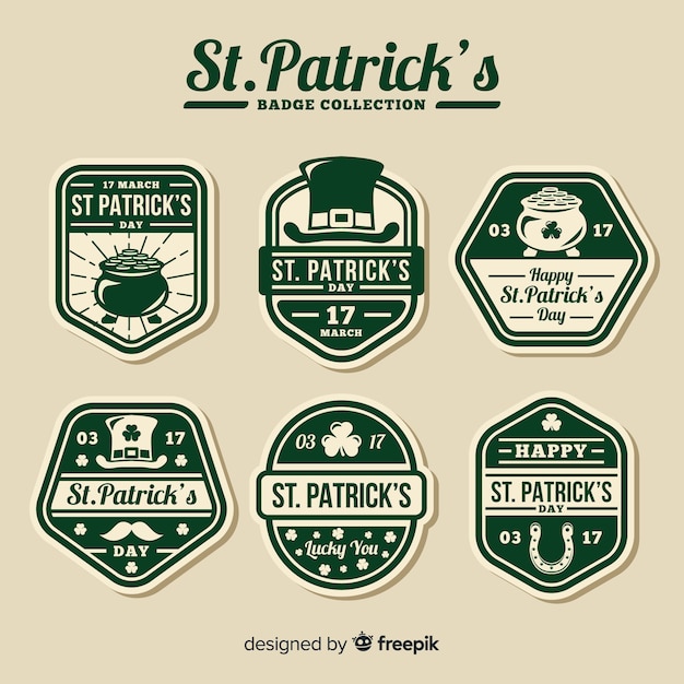 St. patrick's day badge collection