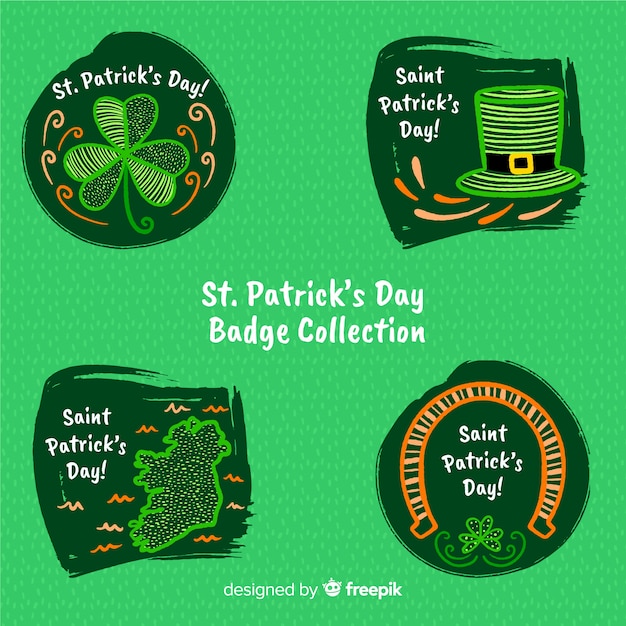 St. patrick's day badge collection