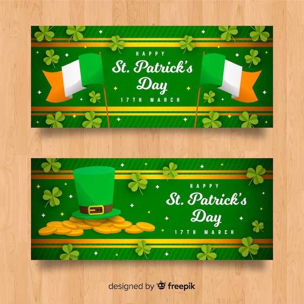 Vettore gratuito st patrick's day banner