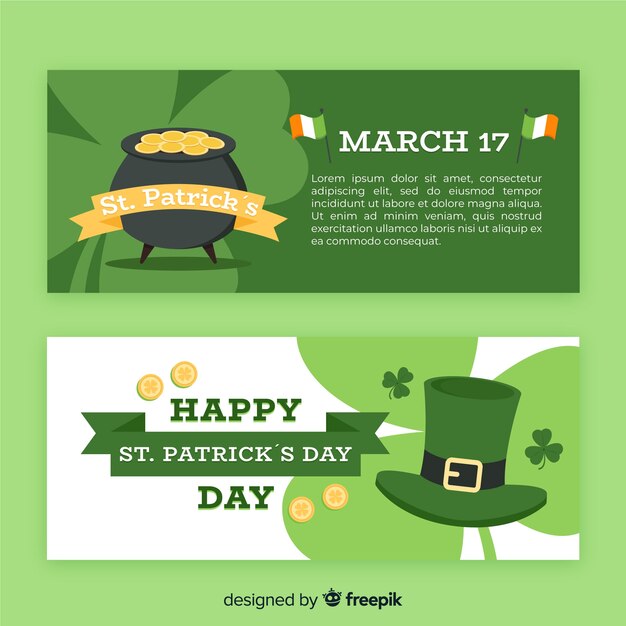 St patrick's day banners