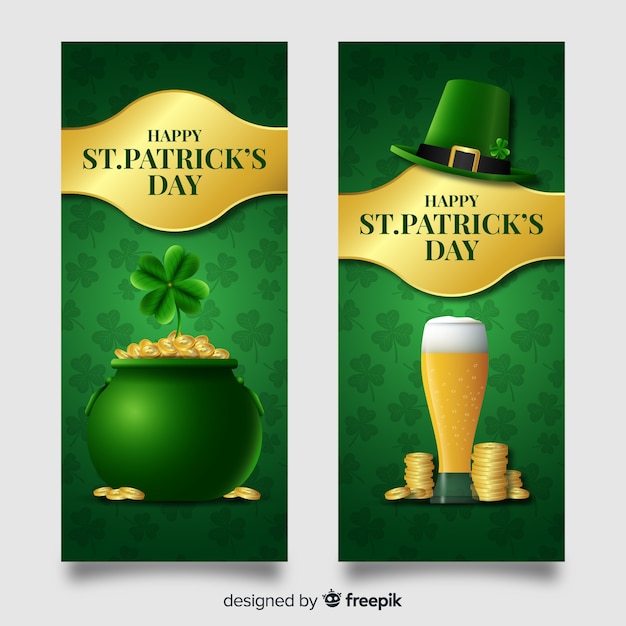 Free vector st. patrick's day banners