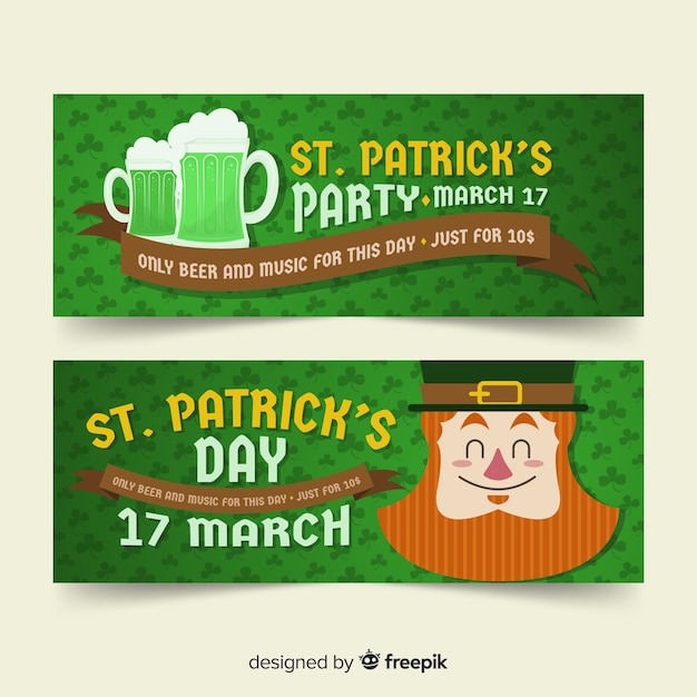 Free vector st. patrick's day banners