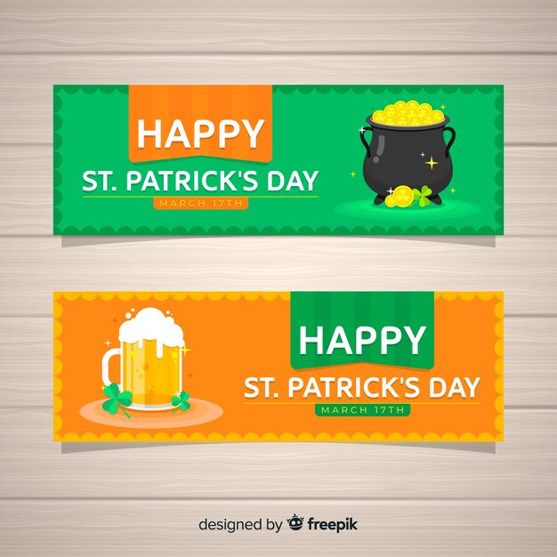 Free vector st. patrick's day banners