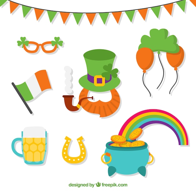 Free vector st patrick's day element collection