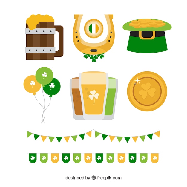 Free vector st patrick's day element collection