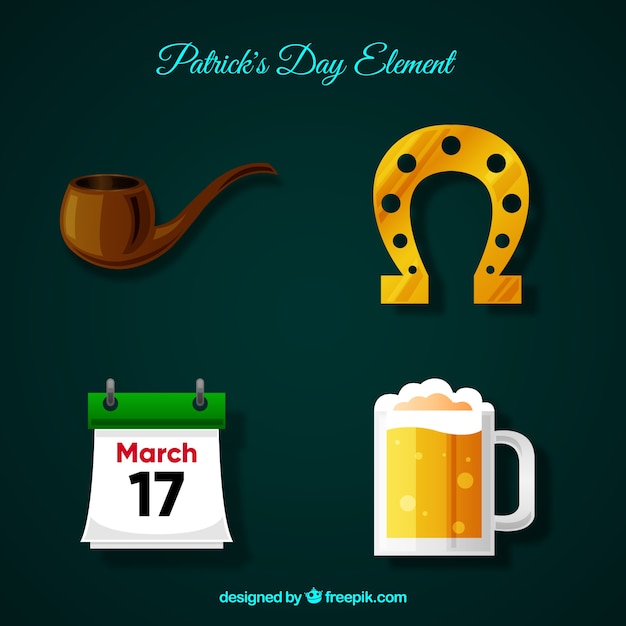 Free vector st. patrick's day element collection