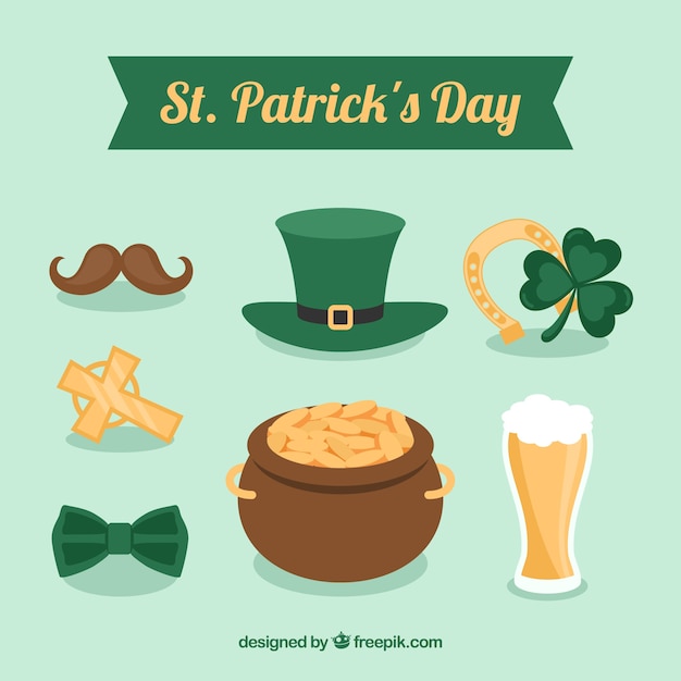 Free vector st. patrick's day element collection