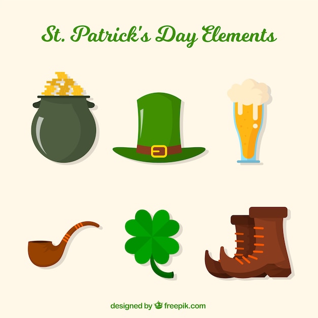 Free vector st. patrick's day element collection