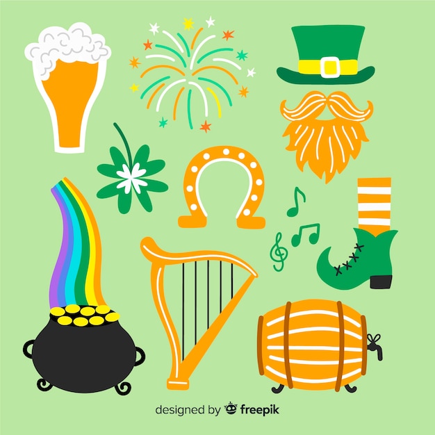 Free vector st patrick's day element collection