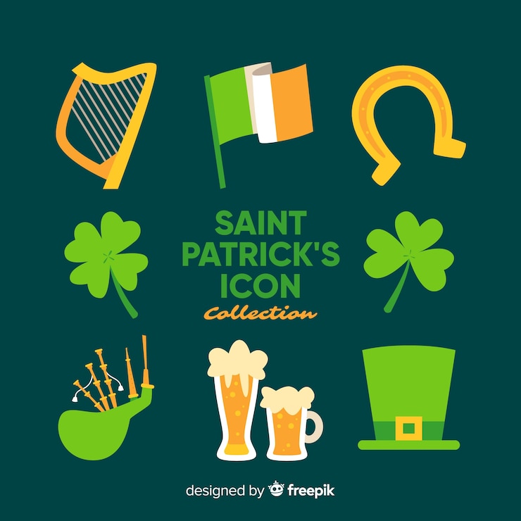 Free Vector st. patrick's day element collection