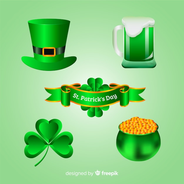 Free vector st. patrick's day element collection