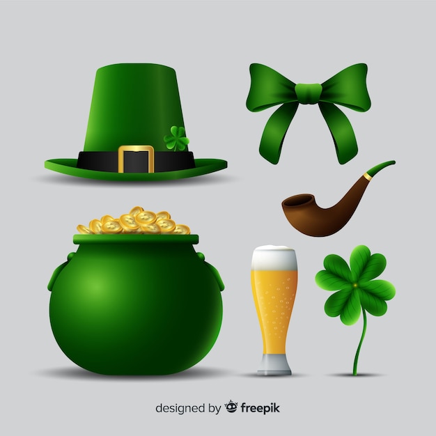 Free vector st. patrick's day element collection
