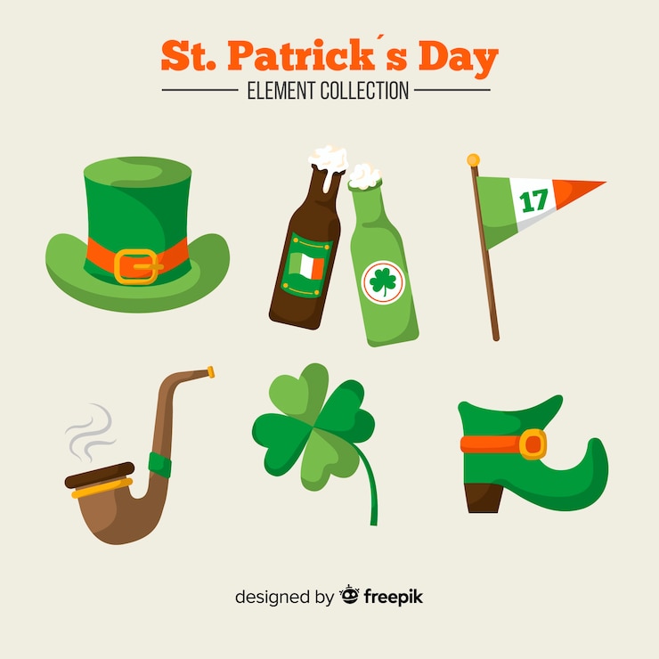 Free Vector st. patrick's day element collection