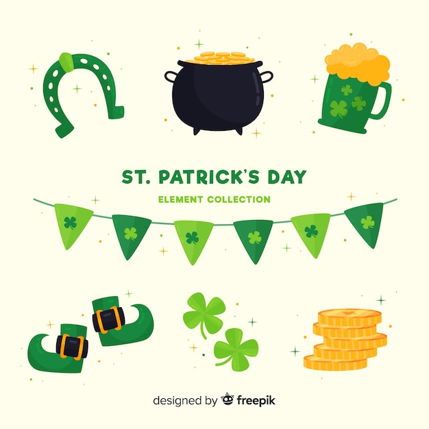 Free vector st. patrick's day element collection