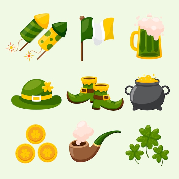 Free vector st. patrick's day element collection