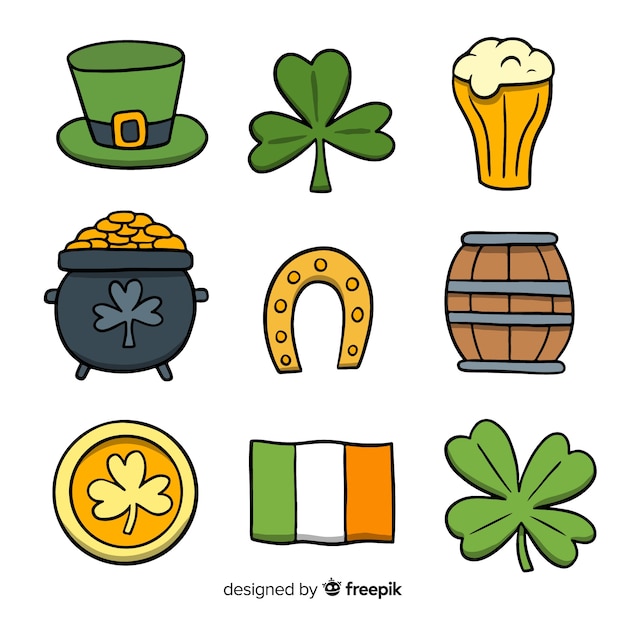 Free vector st patrick's day elements collection