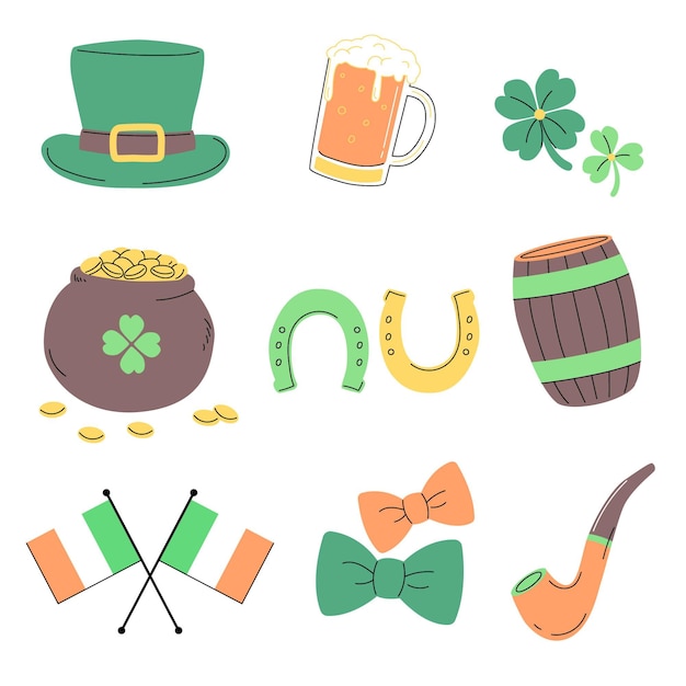 St. patrick's day elements set