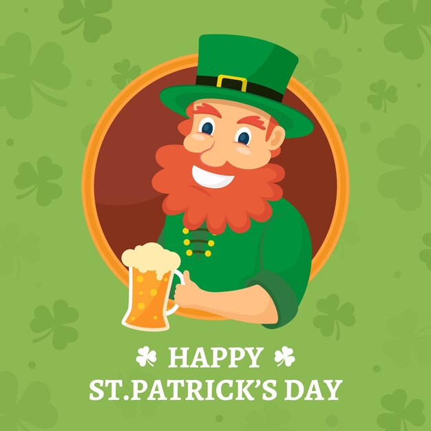 St. patrick's day in flat design