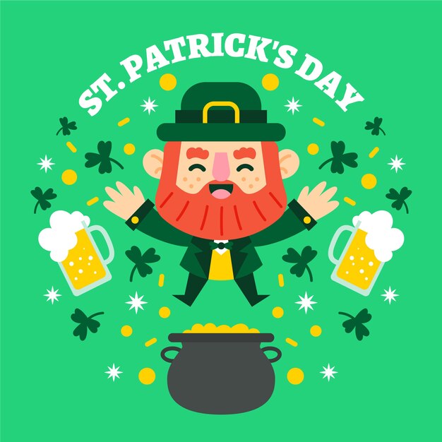 Free vector st. patrick's day in flat design