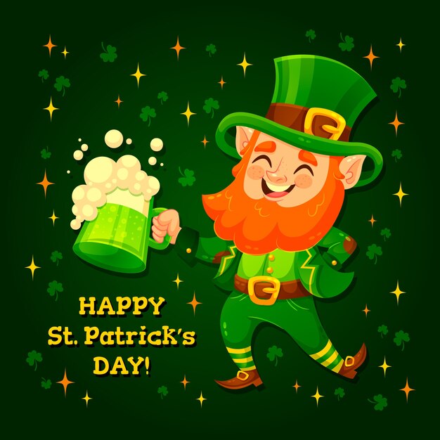 St. patrick's day in flat design