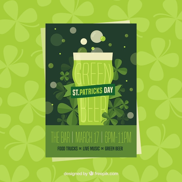 Free vector st. patrick's day flyer / poster template