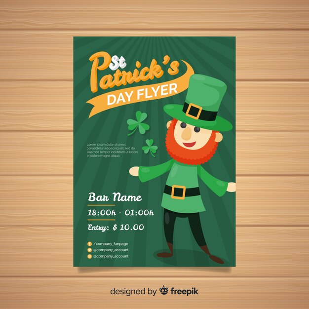 St. patrick's day flyer template