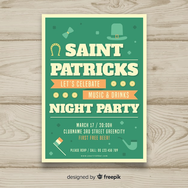 St. patrick's day flyer template