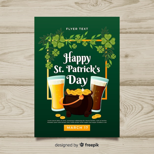 St. patrick's day flyer template