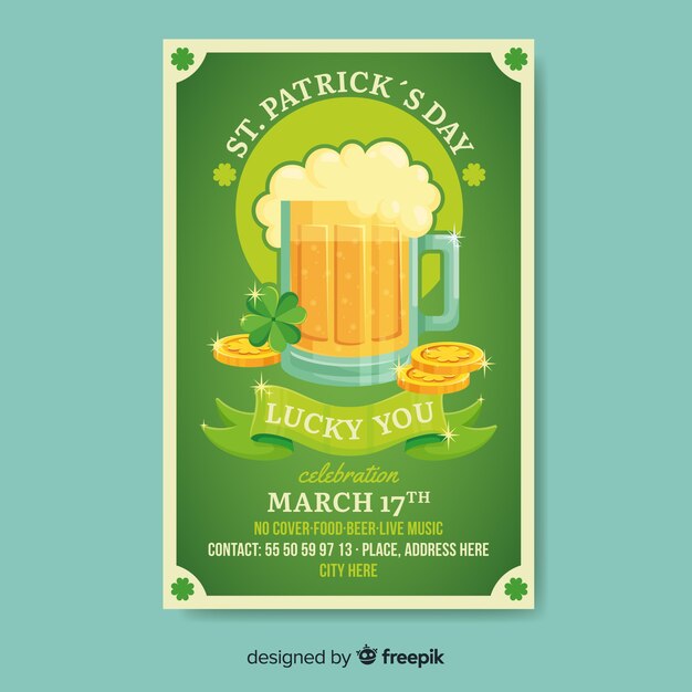 St. patrick's day flyer template