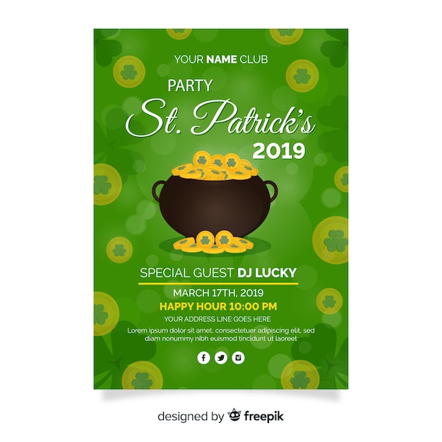 St. patrick's day flyer template