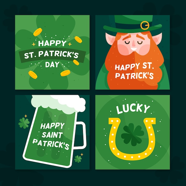 St. patrick's day instagram post collection