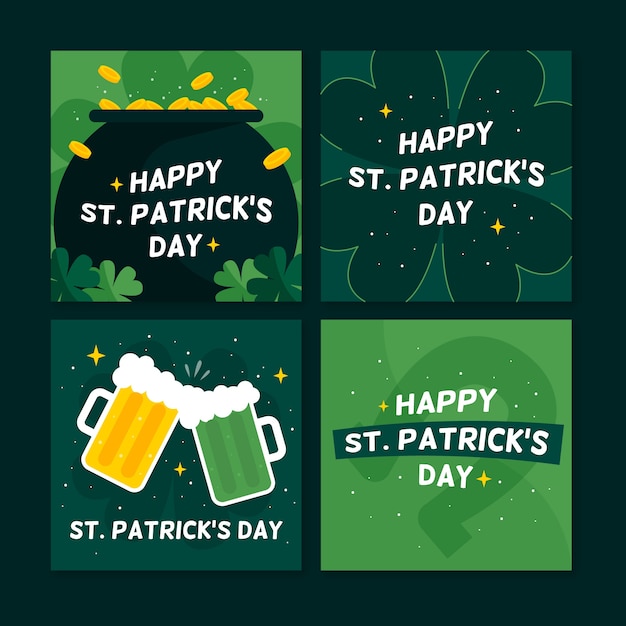 Patrick 's day 인스 타 그램 포스트 세트