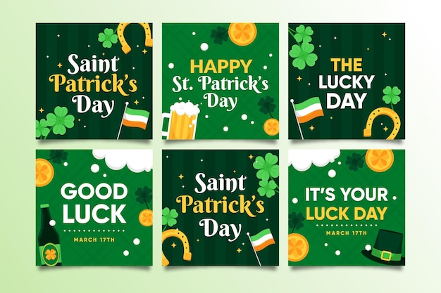 St. patrick's day instagram posts collection