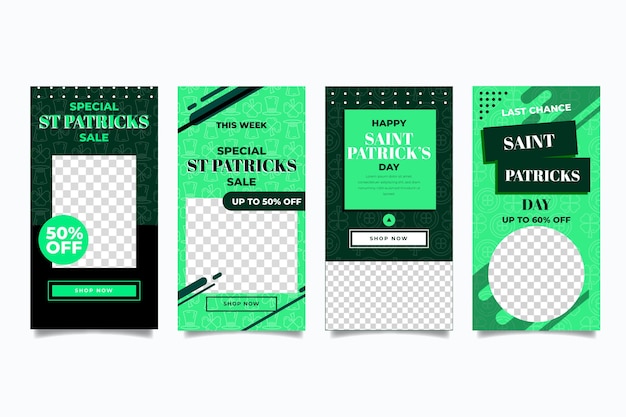 St. patrick's day instagram stories collection