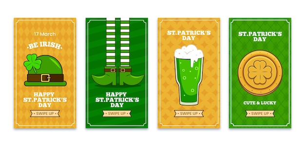 St. patrick's day instagram stories set