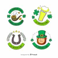 Free vector st. patrick's day label collection