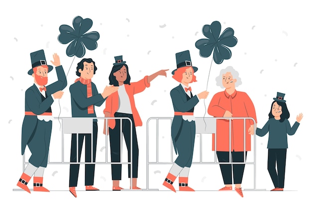 St. patrick's day parade concept illustration