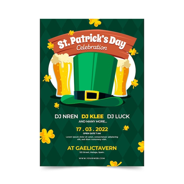 St. patrick's day poster print template