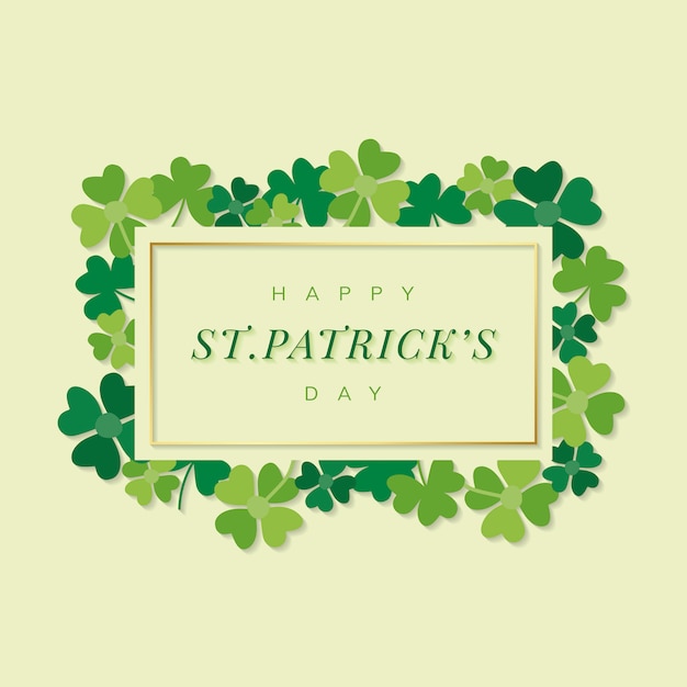 Free vector st.patrick's day rectangle banner vector