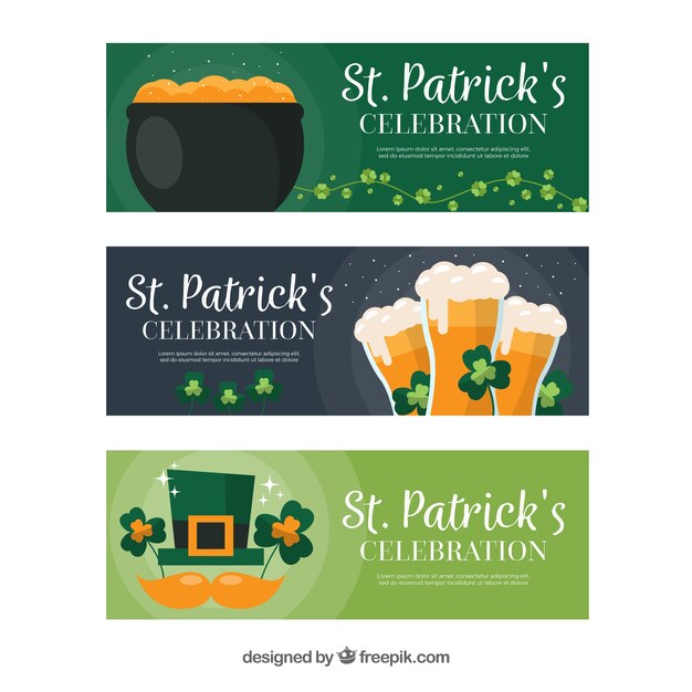 St. patrick's day web banners