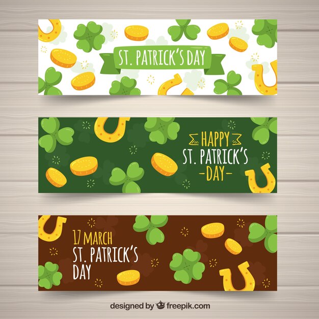 St. patrick's day web banners