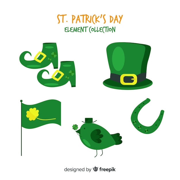 Free vector st patrick's hand drawn element collection